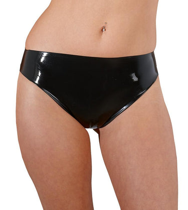 Women's Black Latex Brief